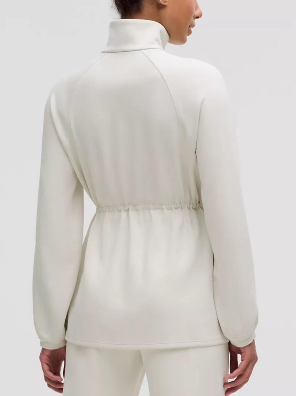 New Lululemon Softstreme Cinch-Waist Full-Zip Jacket in Bone - Picture 2 of 5